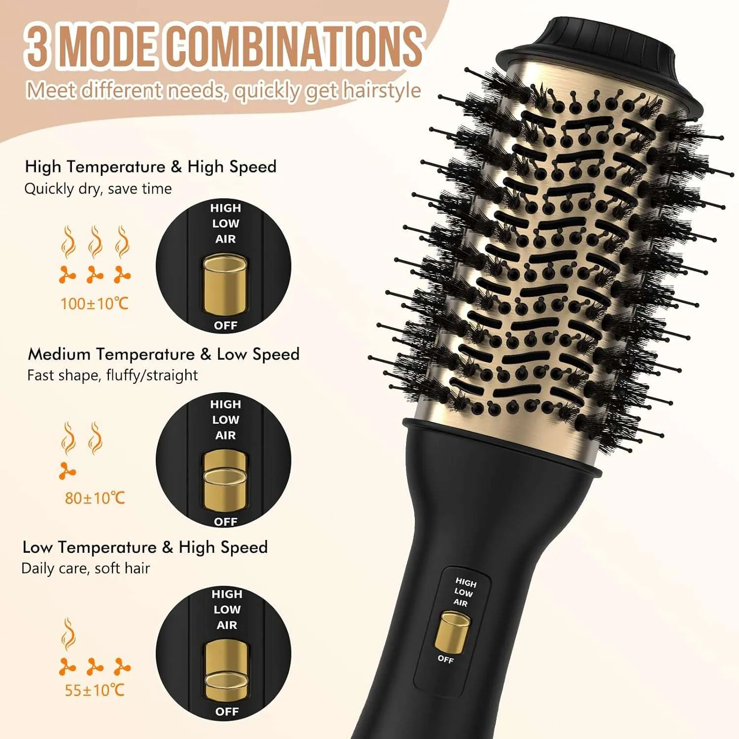 ALICE -SPAZZOLA AD ARIA CALDA 2.0 - PER CAPELLI 9 spazzola per capelli rotante