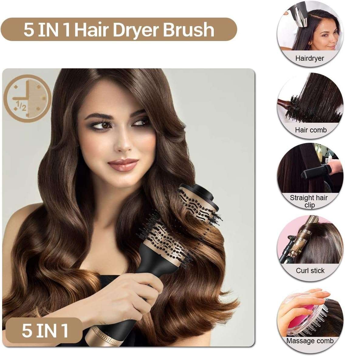 spazzola per capelli rotante