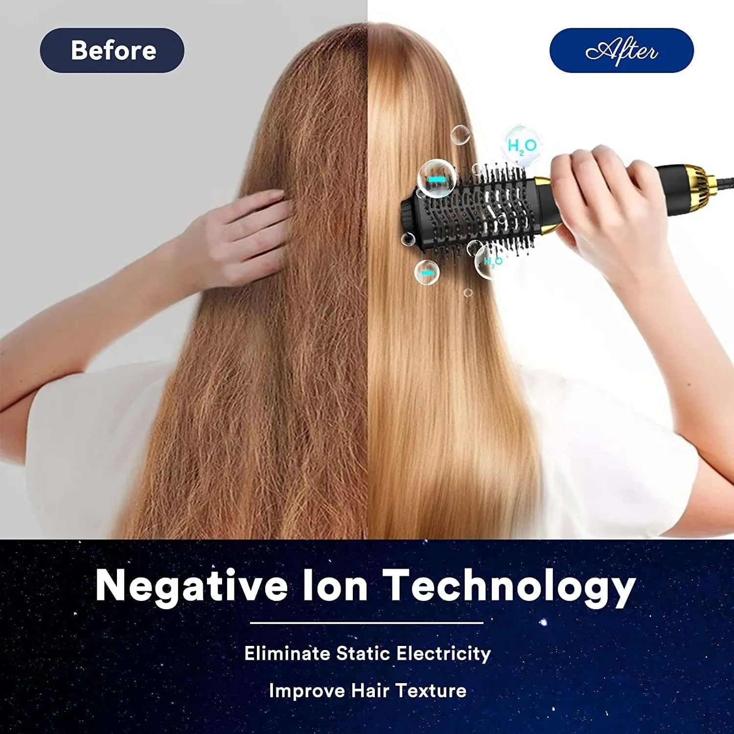 ALICE -SPAZZOLA AD ARIA CALDA 2.0 - PER CAPELLI 12 lisa spazzola per capelli a aria calda 009