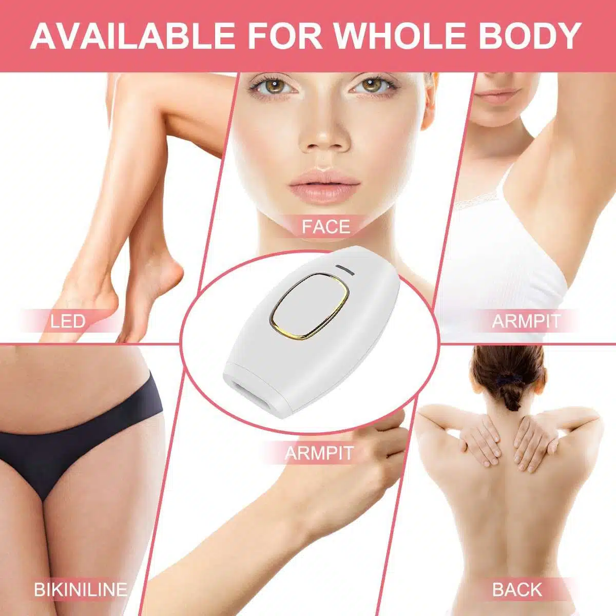 VANITY VENICE Hair Removal 8 epilatore luce pulsata- zone da epilare